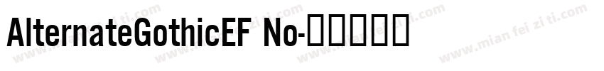 AlternateGothicEF No字体转换